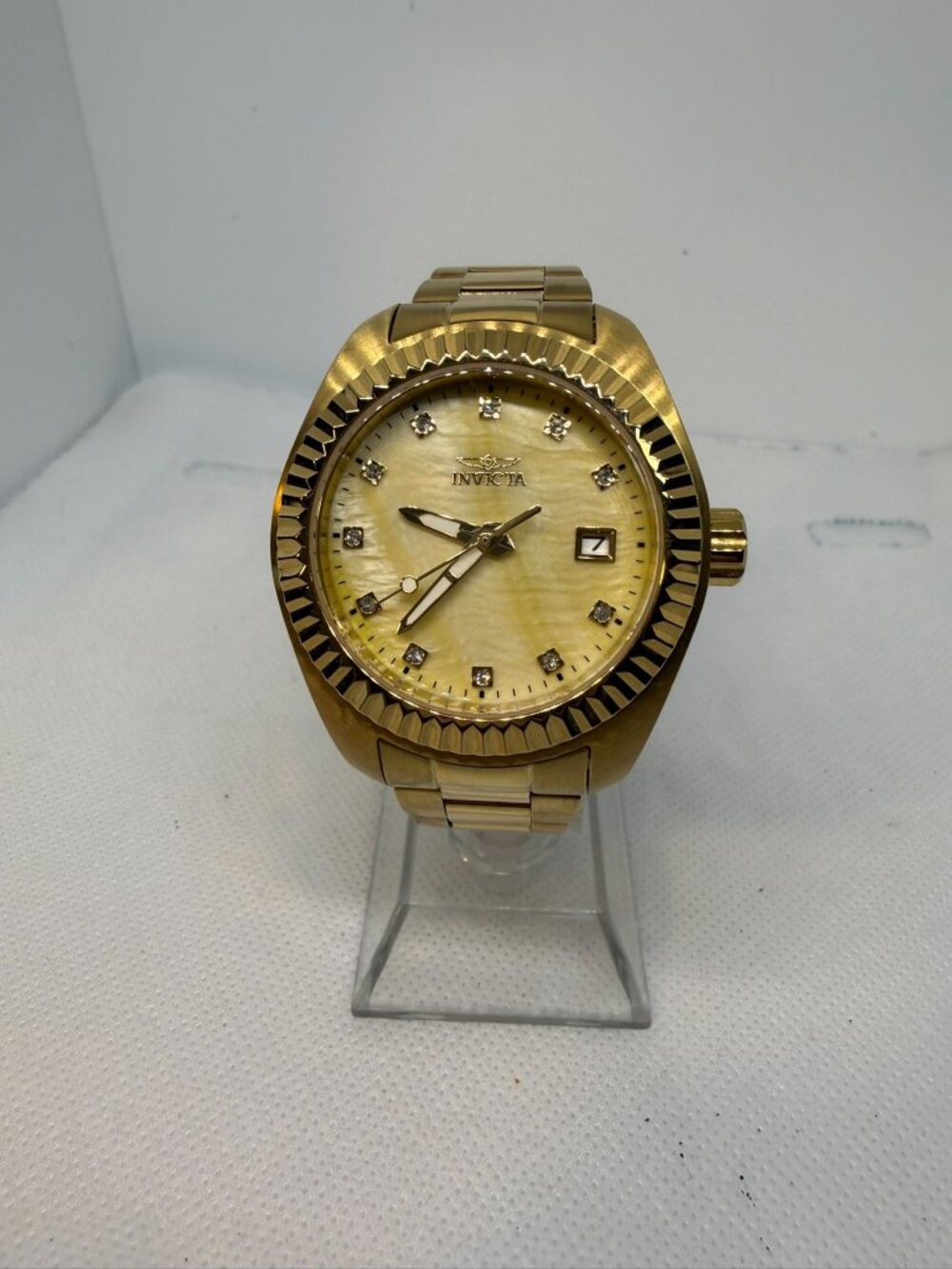 Invicta Women's Specialty Gold Stainless Steel Mother of Pearl Watch 20352